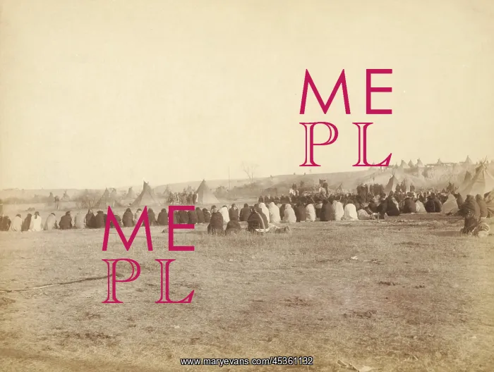 : Native Americans in council after Wounded Knee Massacre : Native Americans in council after Wounded Knee Massacre