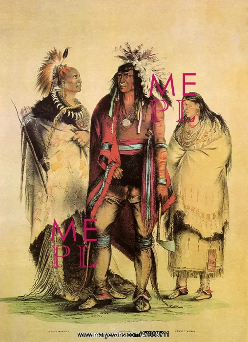  : Three Native Americans, by George Catlin