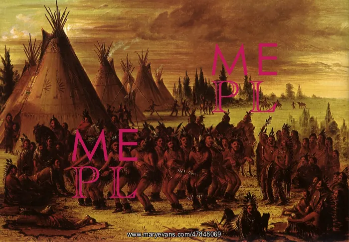  : Native Americans, Sioux Bear Dance, by George Catlin