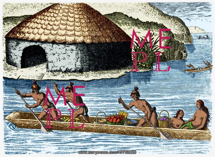 : Native Americans Transporting Crops, 16th Century : Native Americans Transporting Crops, 16th Century