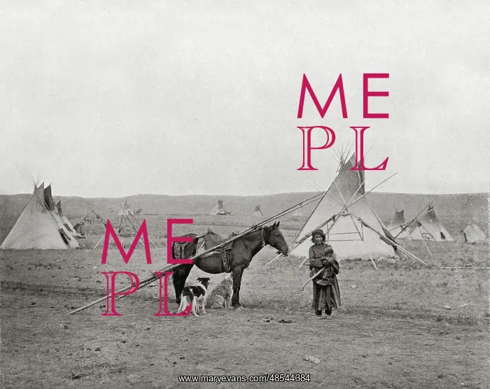 : Native Canadian with Wigwams or Tepees : Native Canadian with Wigwams or Tepees