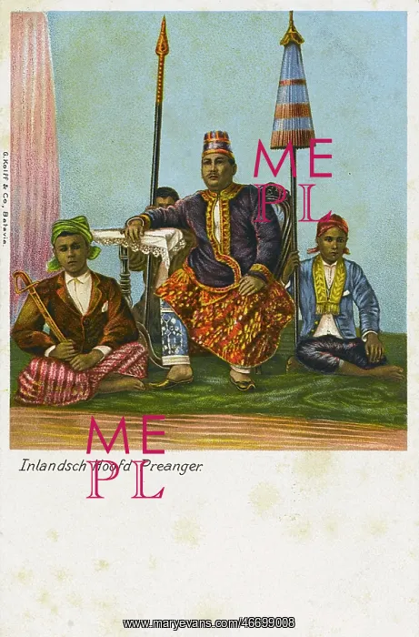 : Native Chief of the Priangan region in West Java, Indonesia : Native Chief of the Priangan region in West Java, Indonesia