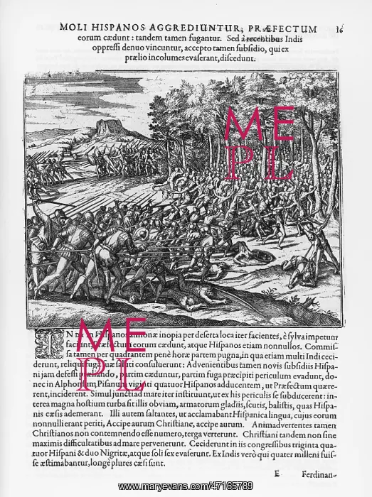 : Native Colombians attack Spaniards : Native Colombians attack Spaniards