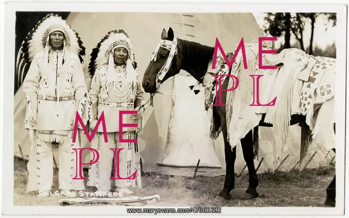 : Two Native Indian Chiefs, Calgary Stampede, Canada : Two Native Indian Chiefs, Calgary Stampede, Canada