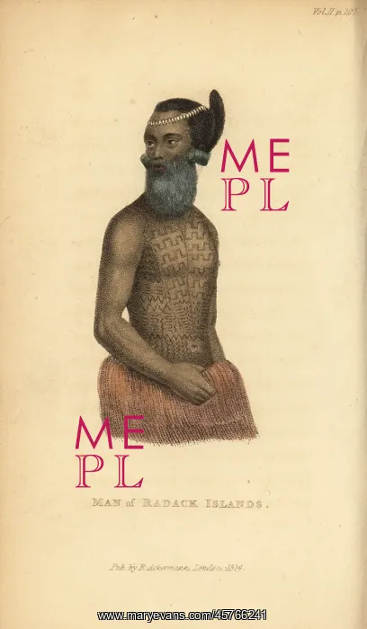: Native man of Radack Islands, Marshall Islands : Native man of Radack Islands, Marshall Islands