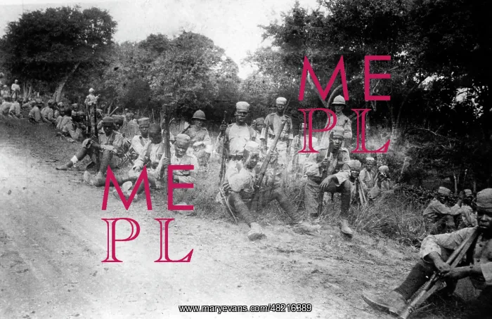 : Native soldiers of the German protection force in German Eas : Native soldiers of the German protection force in German Eas