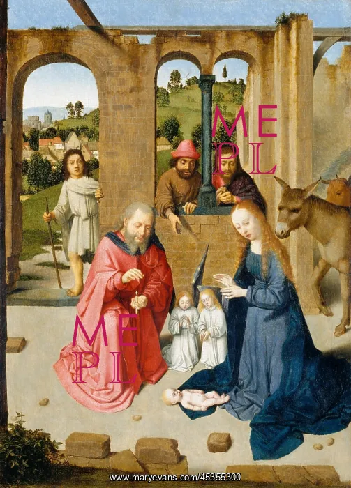 : THE NATIVITY, by Gerard David, 1480-89, Netherlandish : THE NATIVITY, by Gerard David, 1480-89, Netherlandish
