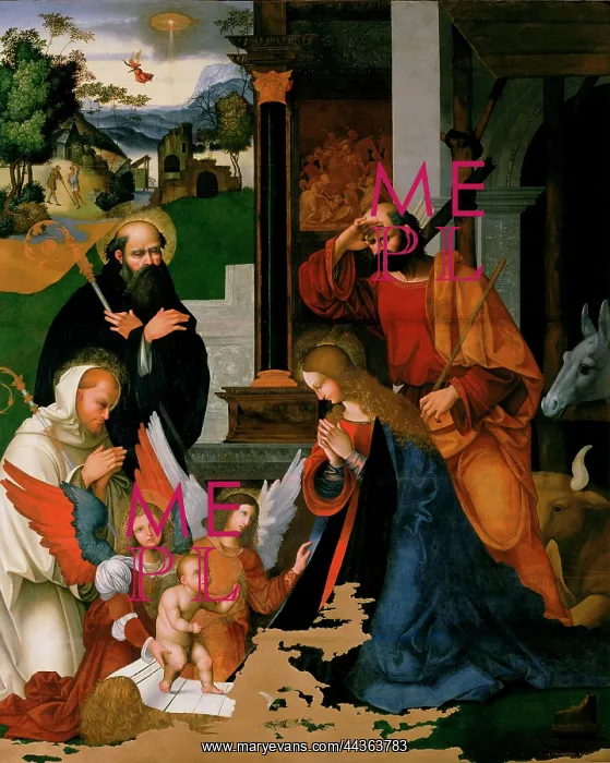 : Nativity with Saints Albericus and Bernard : Nativity with Saints Albericus and Bernard