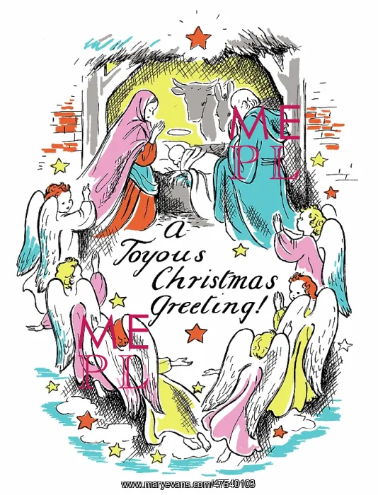 : Nativity Scene with Angels : Nativity Scene with Angels
