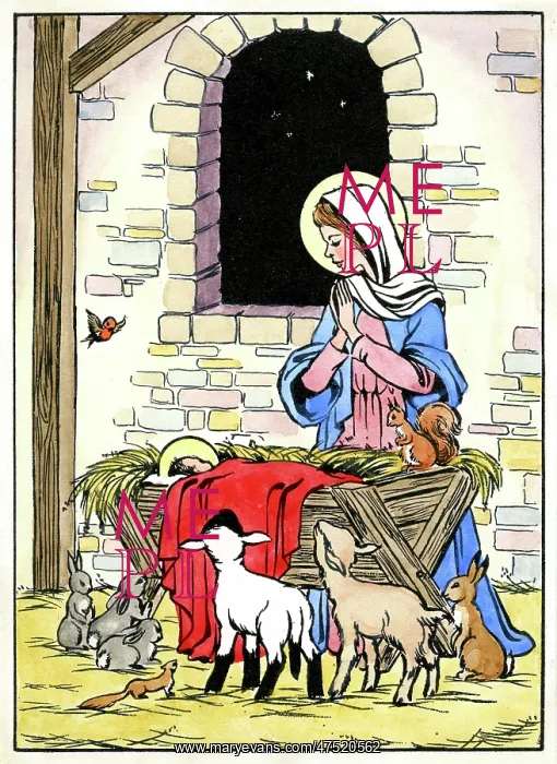 : Nativity scene with animals : Nativity scene with animals