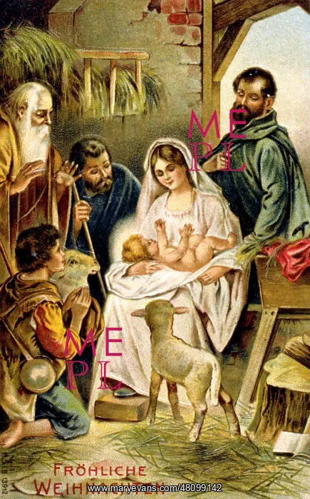  : Nativity scene on a German Christmas card