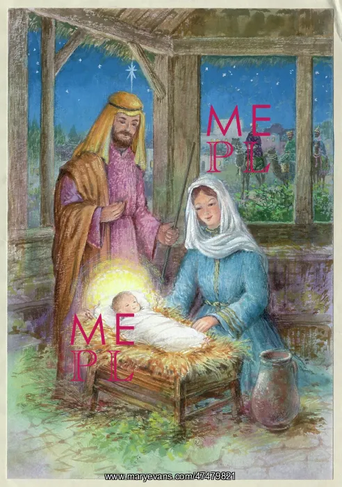 : Nativity Scene with The Three Kings Arriving