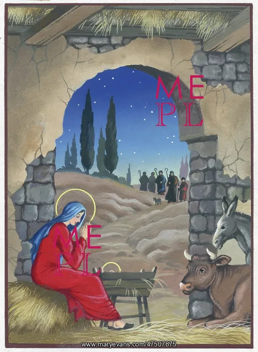 : Nativity scene with ox and ass : Nativity scene with ox and ass