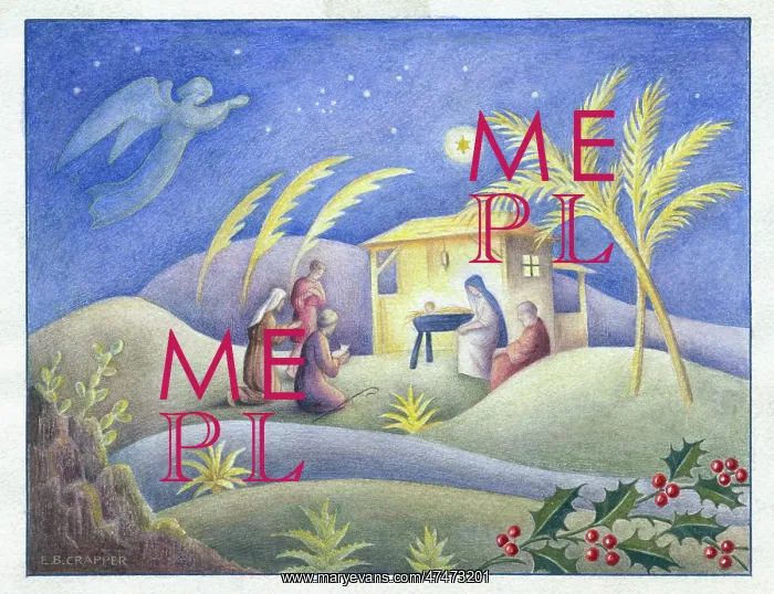 : Nativity scene with shepherds : Nativity scene with shepherds