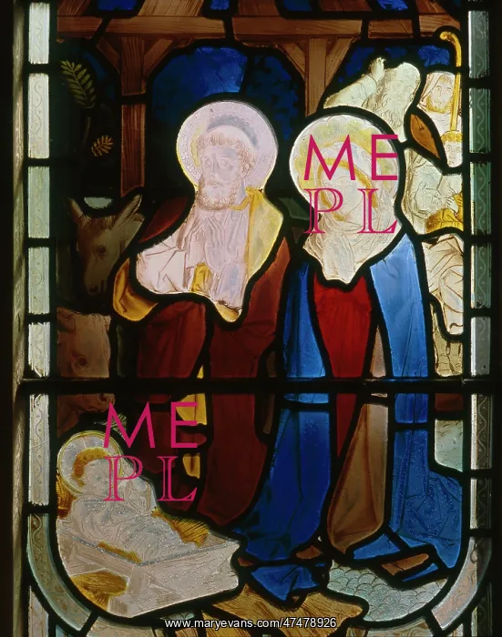 : Nativity Scene – stained glass : Nativity Scene – stained glass