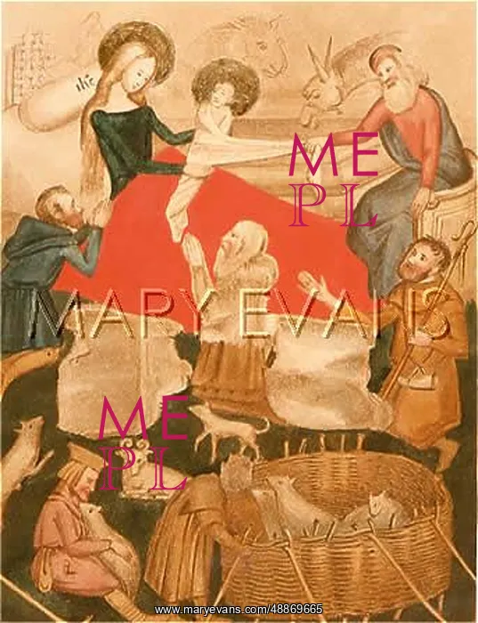 : Nativity: the shepherds visit the baby Jesus : Nativity: the shepherds visit the baby Jesus