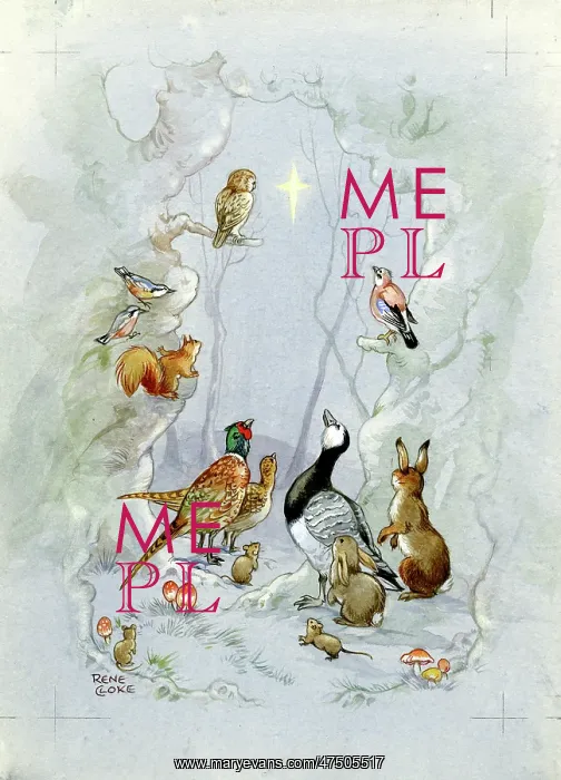 : Nativity star with pheasants, owl, rabbits etc : Nativity star with pheasants, owl, rabbits etc
