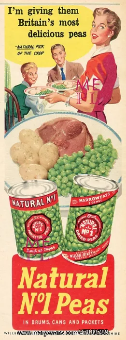 : Natural No.1 peas advertisement : Natural No.1 peas advertisement