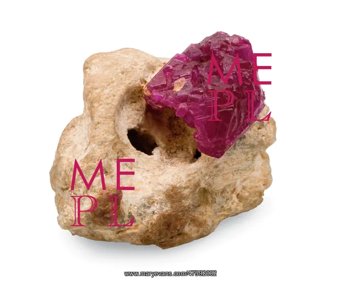 : Natural ruby in marble : Natural ruby in marble