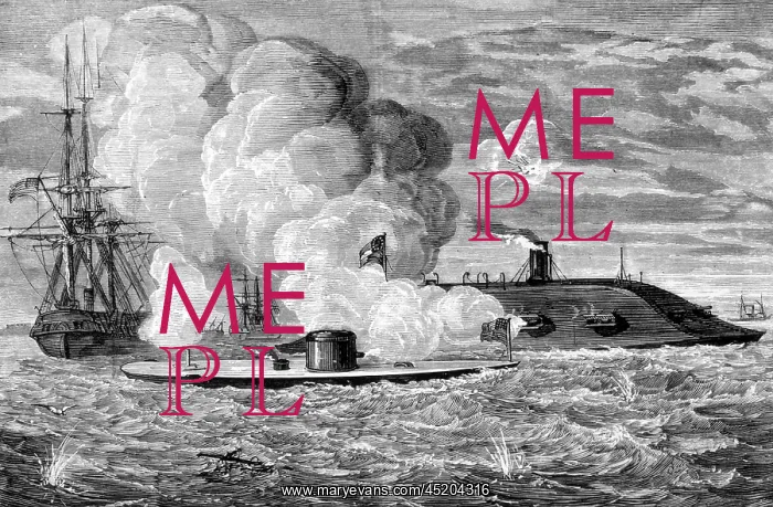 : Naval battle between the Monitor and the ? : Naval battle between the Monitor and the ?