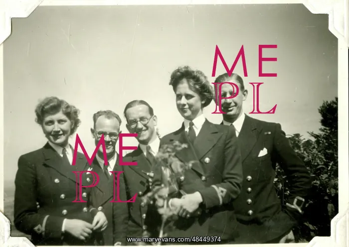 : Naval colleagues at Minden Ridge, Germany, WW2 : Naval colleagues at Minden Ridge, Germany, WW2
