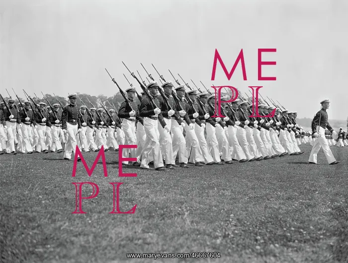  : Naval - Midshipmen - Marching - Men