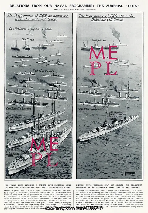 : Naval Programme Cuts 1930 : Naval Programme Cuts 1930