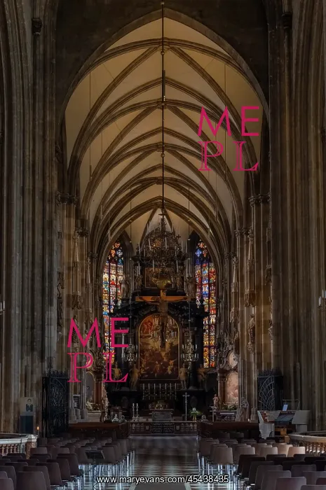 : Nave and choir, Stephansdom, Vienna, Austria : Nave and choir, Stephansdom, Vienna, Austria