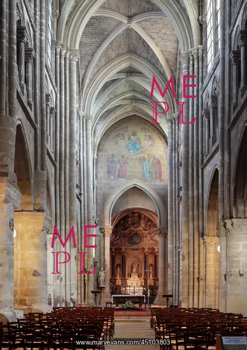: Nave, Church of Saint-Germain-d'Auxerre, Dourdan, France : Nave, Church of Saint-Germain-d'Auxerre, Dourdan, France