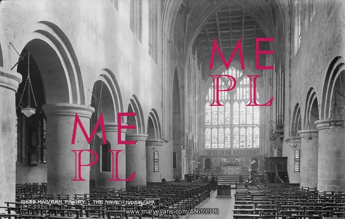 : The Nave of Malvern Priory : The Nave of Malvern Priory