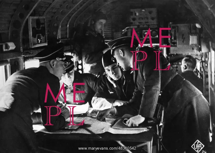 : Navigation lessons on board of an airplane, 1937 : Navigation lessons on board of an airplane, 1937