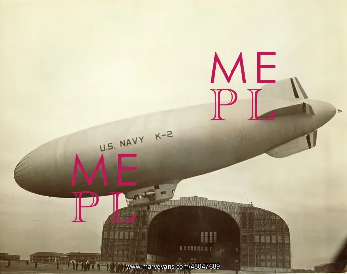 : US Navy Goodyear K-2 airship lands : US Navy Goodyear K-2 airship lands