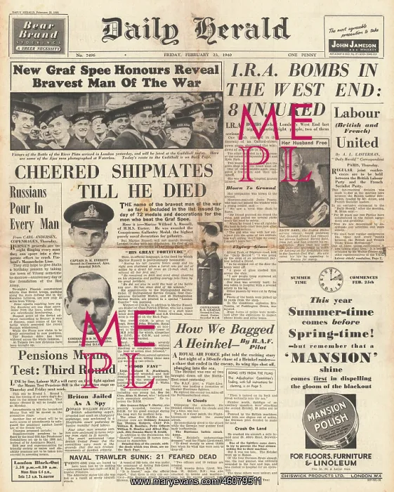: Navy honoured for Battle of River Plate : Navy honoured for Battle of River Plate