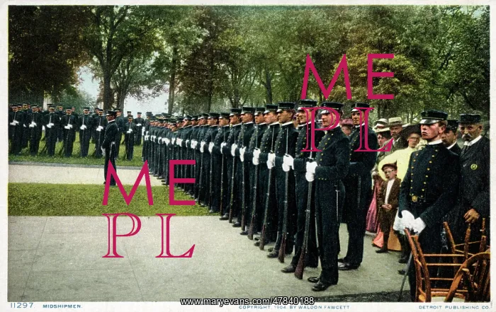  : US Navy Midshipmen on parade
