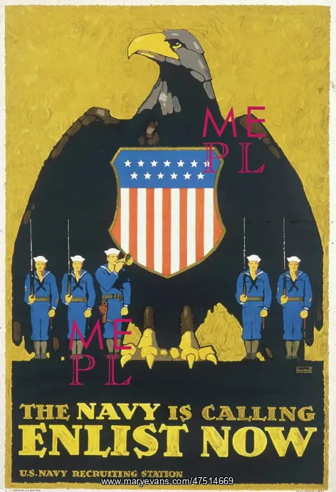 : US NAVY POSTER / WWI : US NAVY POSTER / WWI