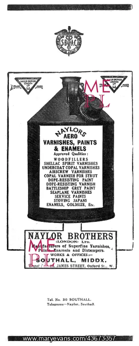 : Naylor Brothers Aero Varnishes : Naylor Brothers Aero Varnishes