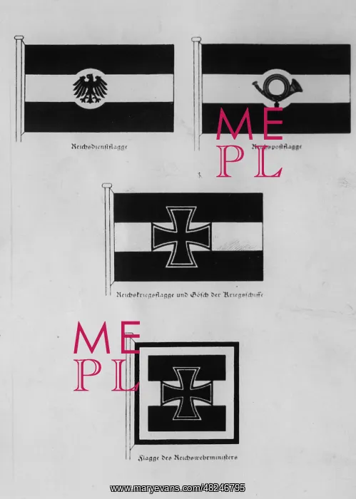 : Nazi flag illustration, 1933 : Nazi flag illustration, 1933