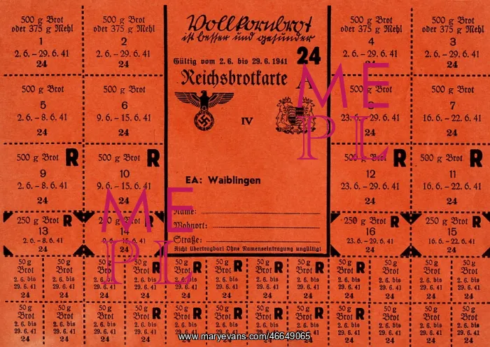 : nazism / national socialism, documents, ration : nazism / national socialism, documents, ration