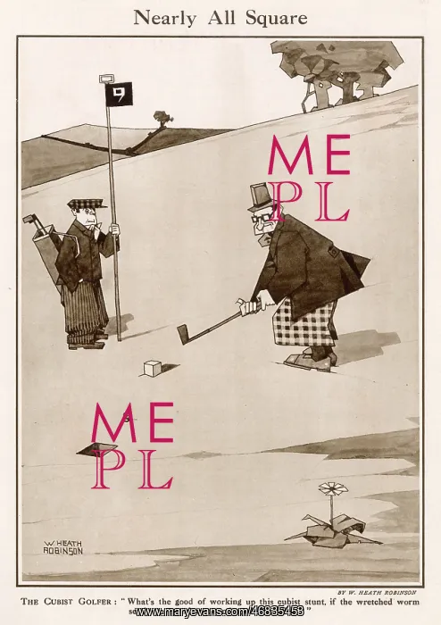 : Nearly all Square by William Heath Robinson : Nearly all Square by William Heath Robinson