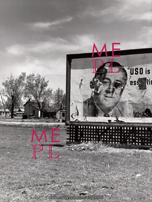 : Nebraska, billboard promoting the USO (United ? : Nebraska, billboard promoting the USO (United ?