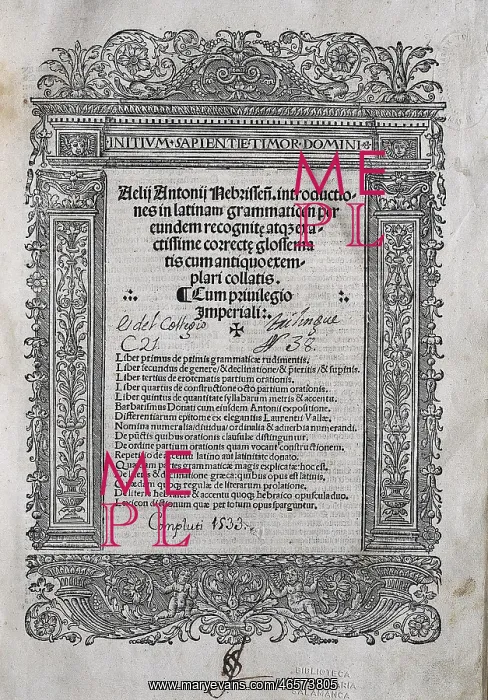 : NEBRIJA, Antonio Martinez de Cala, called Antonio : NEBRIJA, Antonio Martinez de Cala, called Antonio