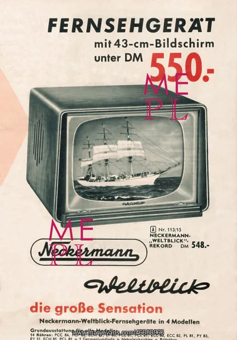 : Neckermann Weltblick television : Neckermann Weltblick television