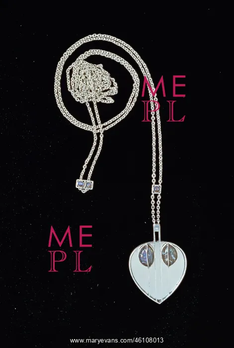 : Necklace with heart-shaped Pendant. A Birthday present for Emilie Floege by Gustav Klimt : Necklace with heart-shaped Pendant. A Birthday present for Emilie Floege by Gustav Klimt