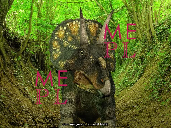 : A Nedoceratops wanders a Cretaceous forest : A Nedoceratops wanders a Cretaceous forest