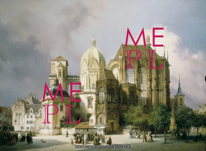 : NEHER, Michael (1798-1876). Square of the Cathedral : NEHER, Michael (1798-1876). Square of the Cathedral