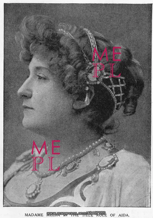 : Nellie Melba, opera singer, in the title role of Aida : Nellie Melba, opera singer, in the title role of Aida