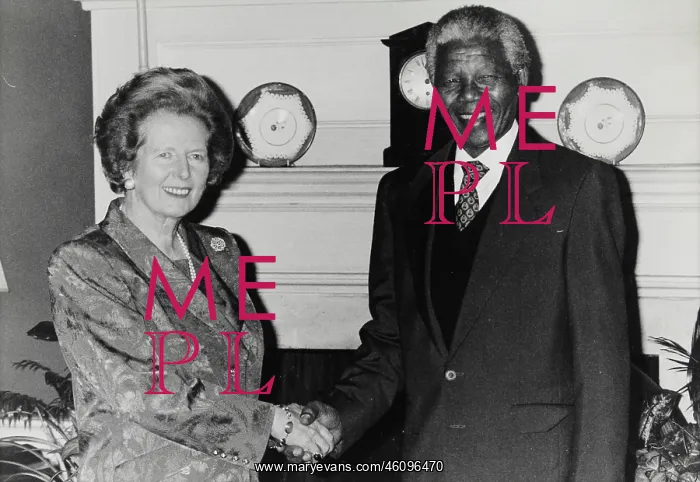: Nelson Mandela and Margaret Thatcher : Nelson Mandela and Margaret Thatcher