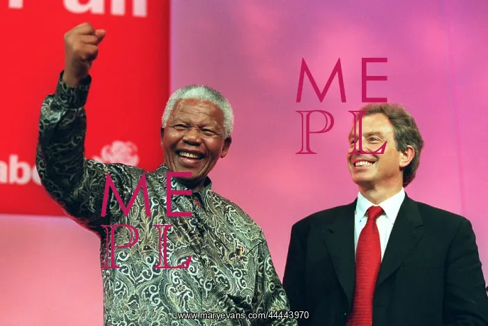 : Nelson Mandela And Tony Blair : Nelson Mandela And Tony Blair