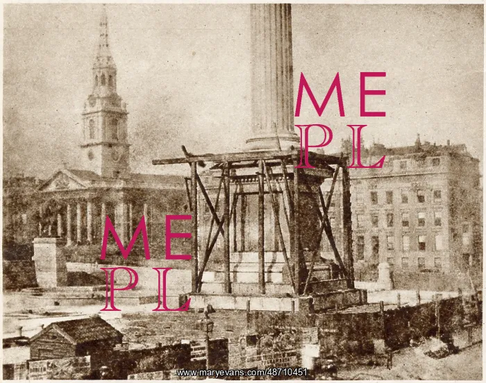 : Nelson's Column under construction 1844 : Nelson's Column under construction 1844