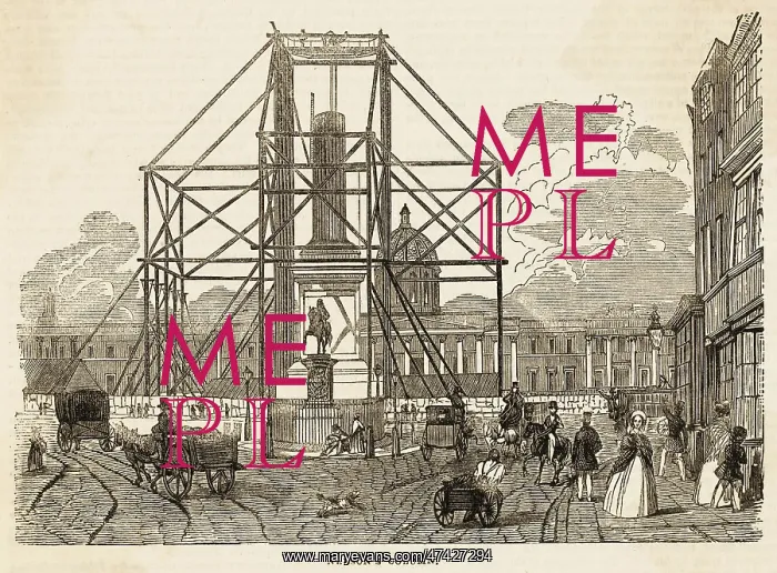 : Nelson's Column being erected 1842 : Nelson's Column being erected 1842